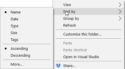 [Windows] วิธีเรียงข้อมูลใน Folder แบบต่างๆ